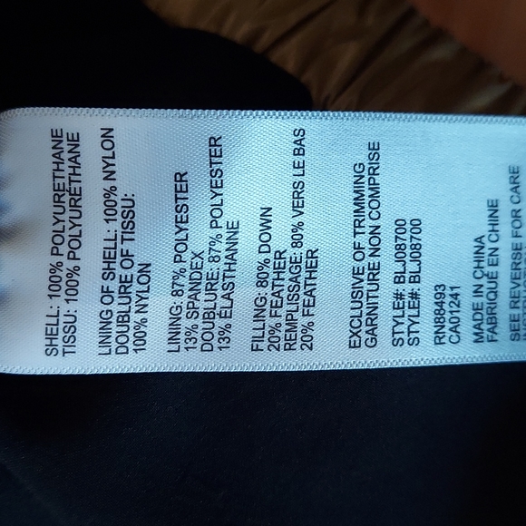 Blanc Noir Puffer Jacket Gold Metalic Size M - Picture 7 of 7